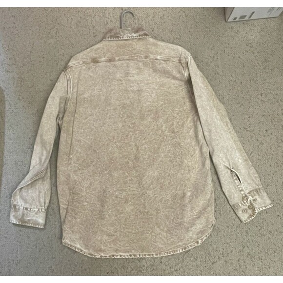 Carhartt Rugged Outdoor Vintage Canvas Acid Wash Chore Shirt Mens XL USA Made - Picture 2 of 16